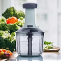 Manual vegetable & Fruit chopper- Easy pull string Food with sharp Blades