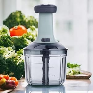 Manual vegetable & Fruit chopper- Easy pull string Food with sharp Blades