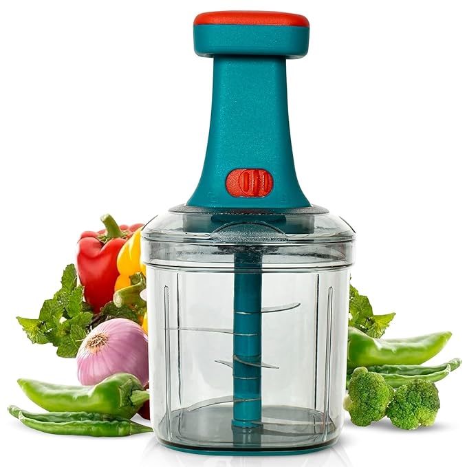 Manual vegetable & Fruit chopper- Easy pull string Food with sharp Blades