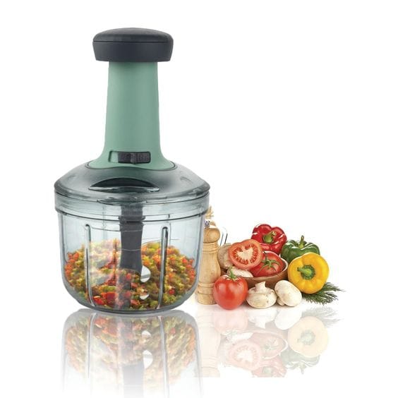 Manual vegetable & Fruit chopper- Easy pull string Food with sharp Blades