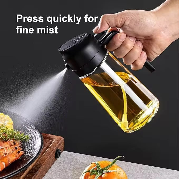 Fine Mist Oil Sprayer Bottle – Refillable Cooking Oil Spray Bottle for Kitchen