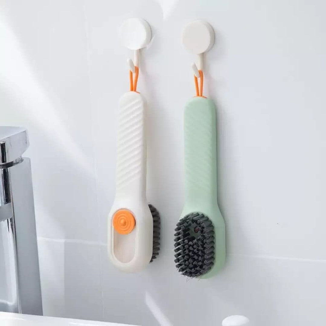 2-in-1 Shoe Cleaning Brush with Built-In Soap Dispenser | Handheld Shoe & Sneaker Scrubber